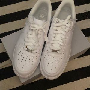 Men’s Air Force ones, worn once